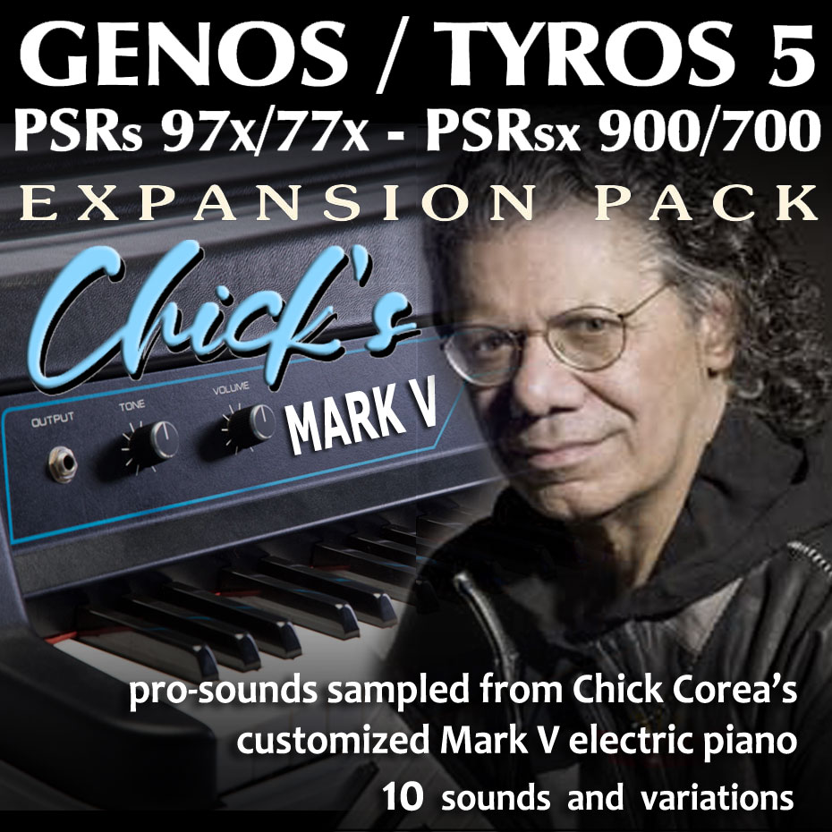 Expansion Pack for Yamaha PSR, Genos, Tyros 5 with sounds from Chick Corea Stage 73 Mark V electric piano