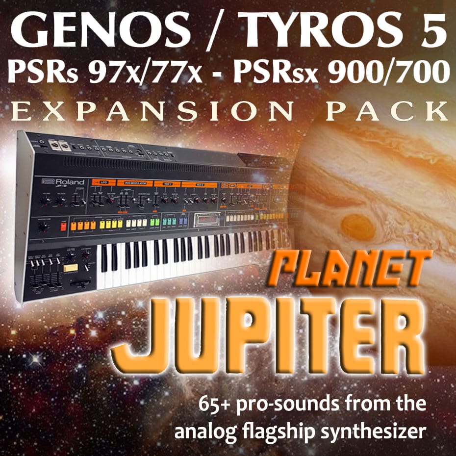 Yamaha Expansion Pack for Genos, Tyros, PSR - Roland Jupiter 8 