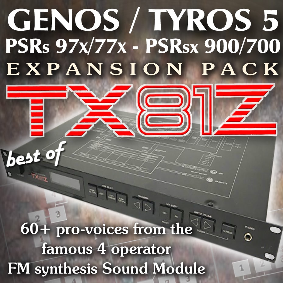Yamaha Expansion Pack for Genos, Tyros, PSR - TX81Z 4 operator FM synthesis soundmodule